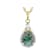Blue Chalcedony, Aquamarine And White Zircon Pendant Necklace In 18K
Gold Over Sterling Silver 1.99ctw