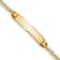 14k Yellow Gold Curb Link ID Bracelet