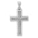 Rhodium Over 14K White Gold Large 1/10ct. Diamond Cross Pendant