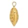 14k Yellow Gold 3D Cut-out Diamond-Cut Puffed Heart Pendant