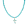 Barse Magnesite Cross Pendant Necklace In Bronze