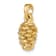 14k Yellow Gold 3D Textured Pinecone Charm