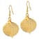 24k Yellow Gold Dipped Aspen Leaf Gold-tone Dangle Earrings