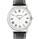 Mathey-Tissot Men's 42mm City White Dial And Bezel, Black Leather Strap Watch