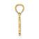 14k Yellow Gold Polished Block Letter F Initial Pendant