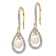 14K Yellow Gold 6-7mm White Round Freshwater Cultured Pearl 0.02ct.
Diamond Dangle Earrings
