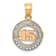 14k Yellow and Rose Gold with Rhodium over 14k Yellow Gold Textured
Cubic Zirconia 15 Pendant