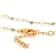 Dainty Pearl And Emerald Station Necklace In 18K Gold Over Sterling Silver