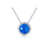 Lab Created Blue Opal and White CZ Accents Rhodium Over Sterling Silver
Pendant Style Necklace