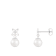 White Cultured Freshwater Pearl 14k White Gold Earrings 6-6.5mm
