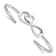 Rhodium Over Sterling Silver Heart Infinity Symbol Cuff Bracelet