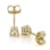 Lab-Grown Diamond Solitaire Stud Earrings 0.50ctw In 10K Yellow Gold