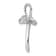 Rhodium Over 14k White Gold Diamond Cross Chain Slide Pendant