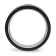 Stainless Steel Polished Black Ceramic CZ Beveled Edge Ring