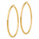 14k Yellow Gold Polished 2 9/16" Tube Hoop Earrings