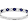 Lab-Created Sapphire And Diamond Band Ring In Sterling Silver