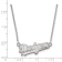 Rhodium Over Sterling Silver MLB LogoArt Los Angeles Dodgers Pendant Necklace