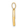 14k Yellow Gold Diamond Letter M Initial Pendant