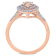0.62ctw Morganite and 0.25ctw Diamond 14k Rose Gold Halo Ring