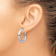 Rhodium Over 14k White Gold Polished 1 1/8" Round Hoop Earrings