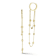 Bellissima Gold 14K Yellow Gold Beaded Double Hanging Chain Earrings