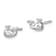 Rhodium Over Sterling Silver Polished Whale Post Earrings