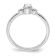 Rhodium Over 14K White Gold Petite Beaded Edge Round Diamond Ring 0.24ctw