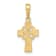 14K Yellow Gold Celtic Cross with Eternity Circle Pendant