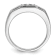 Rhodium Over 14K White Gold Lab Grown Diamond Men's Ring