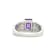 Purple Amethyst White Topaz Sterling Silver Ring