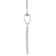 White Cubic Zirconia 14k White Gold Cross Pendant With Chain 0.30ctw