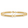 14k Yellow Gold Polished Infinity and Fancy Link Bracelet