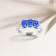 14K White Gold Oval Tanzanite and Diamond Ring, 1.73ctw