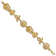 14k Yellow Gold Polished and Textured Sand Dollar, Starfish and Turtle
Link Bracelet