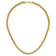 14K Yellow Gold Polished Fancy Diamond-cut Link Necklace