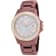Jivago Women's Ceramic Crystal Dial Maroon Ceramic Watch
