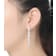 CZ Leaf-Accent Dangle Earrings In Sterling Silver