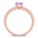 Rose de France and Diamond 10K Rose Gold Ring 0.48ctw