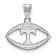 Rhodium Over Sterling Silver LogoArt University of Tennessee Football Pendant