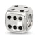Sterling Silver Enamel 6 Sided Dice Bead