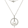 11-11.5mm Button White Freshwater Pearl Sterling Silver Pendant with Chain