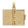 14k Yellow Gold 3D Moveable Brushed and Textured LOVE Book Pendant with
Enameled Flower