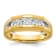 10K Two-tone Yellow and White Gold Men's Polished and Satin 5-Stone
Diamond Ring 0.51ctw