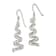 Sterling Silver Polished and Textured Twisted Dangle Earrings