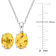 Oval Citrine Pendant And Earrings Set In Sterling Silver 4.95ctw
