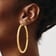 14k Yellow Gold 2 3/8" Polished Tube Hoop Earrings