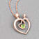 Peridot Mom and Child Interlink Heart 18K Rose Gold Over Sterling Silver
Pendant With Chain