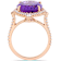 Amethyst, White Sapphire and Diamond 14K Rose Gold Cocktail Ring 8.53ctw
