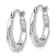 Polished Hinged Hoop Earrings In 14K White Gold
