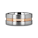 ZEUS Flat Brushed Finish Tungsten Carbide Ring with Rose Gold Plated
Groove- 10mm